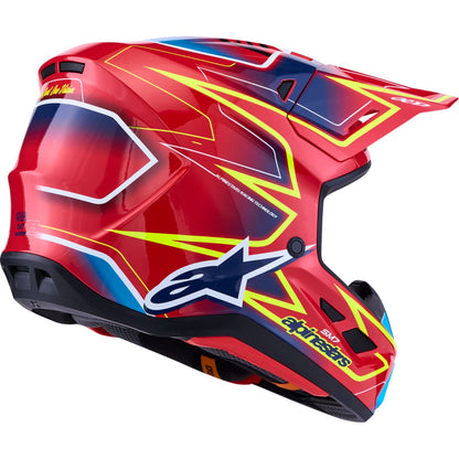 Alpinestars SM7 Helmet - Cast - Red/Yellow Fluo/Blue_2701427