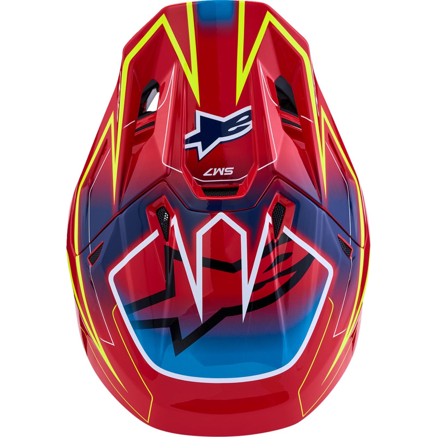 Alpinestars SM7 Helmet - Cast - Red/Yellow Fluo/Blue_2702028