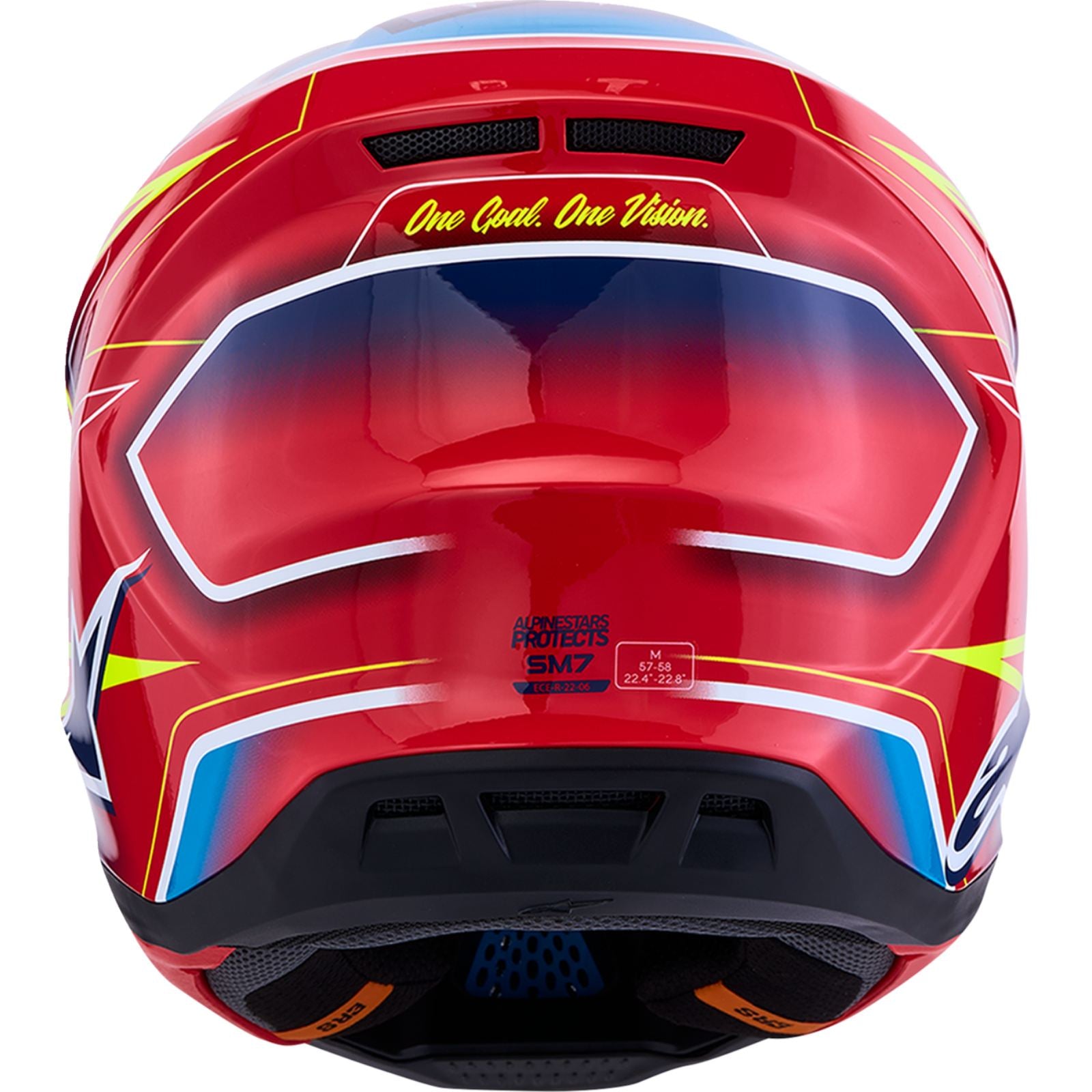 Alpinestars SM7 Helmet - Cast - Red/Yellow Fluo/Blue_2702290