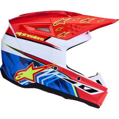 Alpinestars SM3 Helmet - Falcon - Red Fluo/White/Blue/Yellow Fluo - XS [MPN: 8300927-3206-XS]_2702013