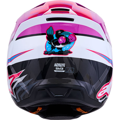Alpinestars SM3 Helmet - Falcon - Purple/White/Black/Pink Fluo - 2XL [MPN: 8300927-3222-2X]_2701243