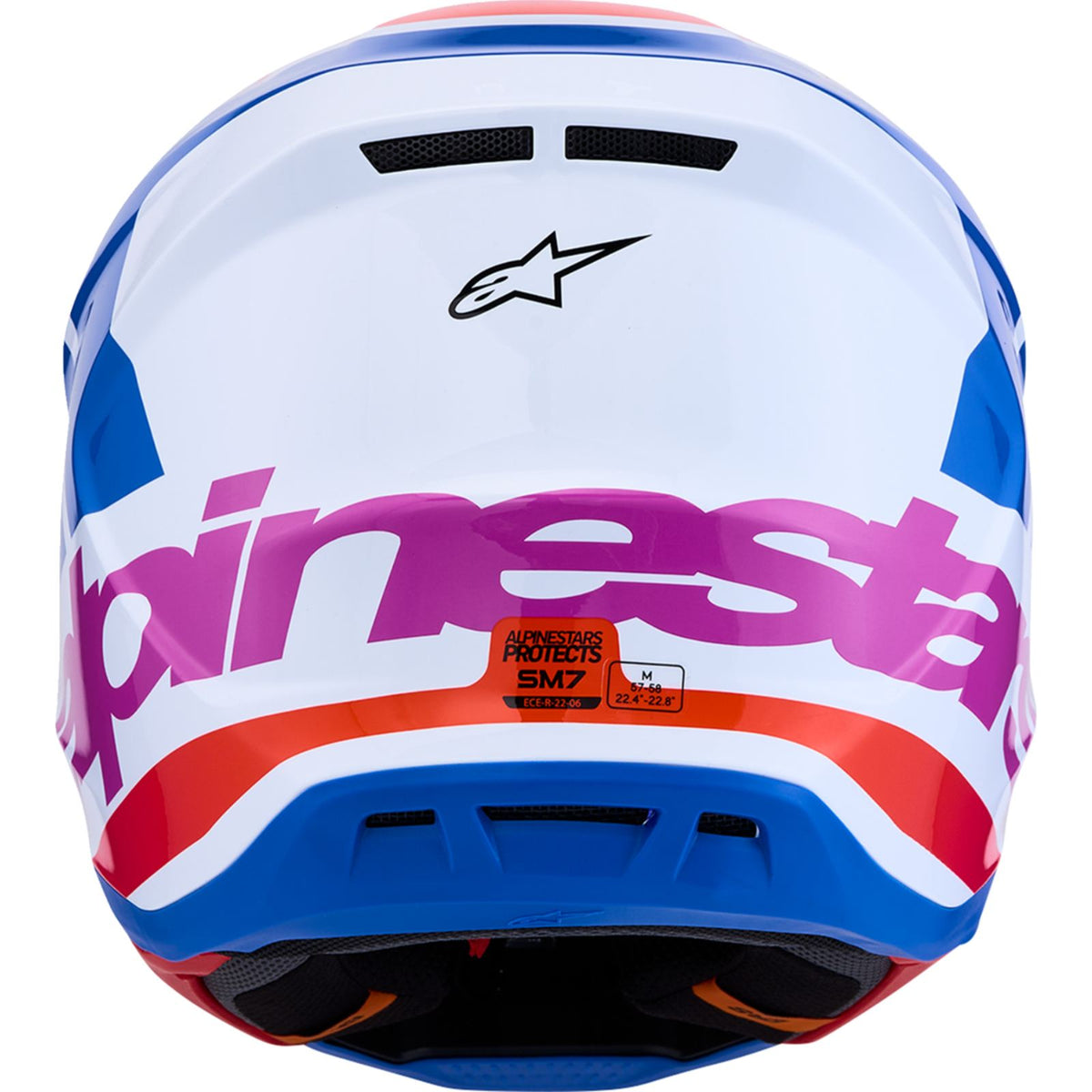 Alpinestars SM7 Helmet - Core - White/Blue/Orange/Pink - XS [MPN: 8301826-2088-XS]_2701256