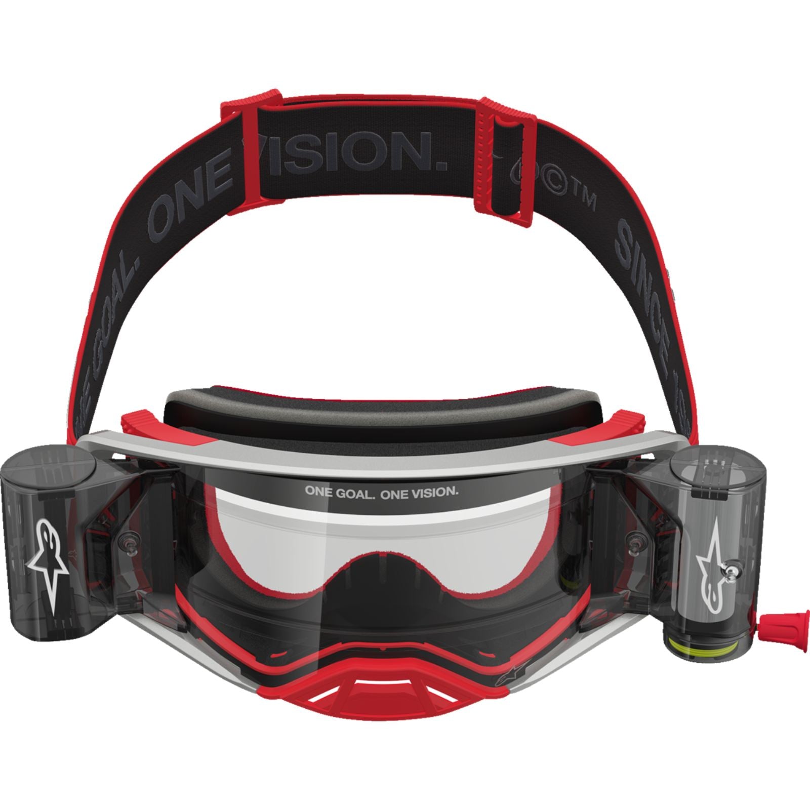 Alpinestars Supertech Goggles - Firma - Roll-Off - Red/Silver - Clear Lens [MPN: 5100227-3246]_2700887