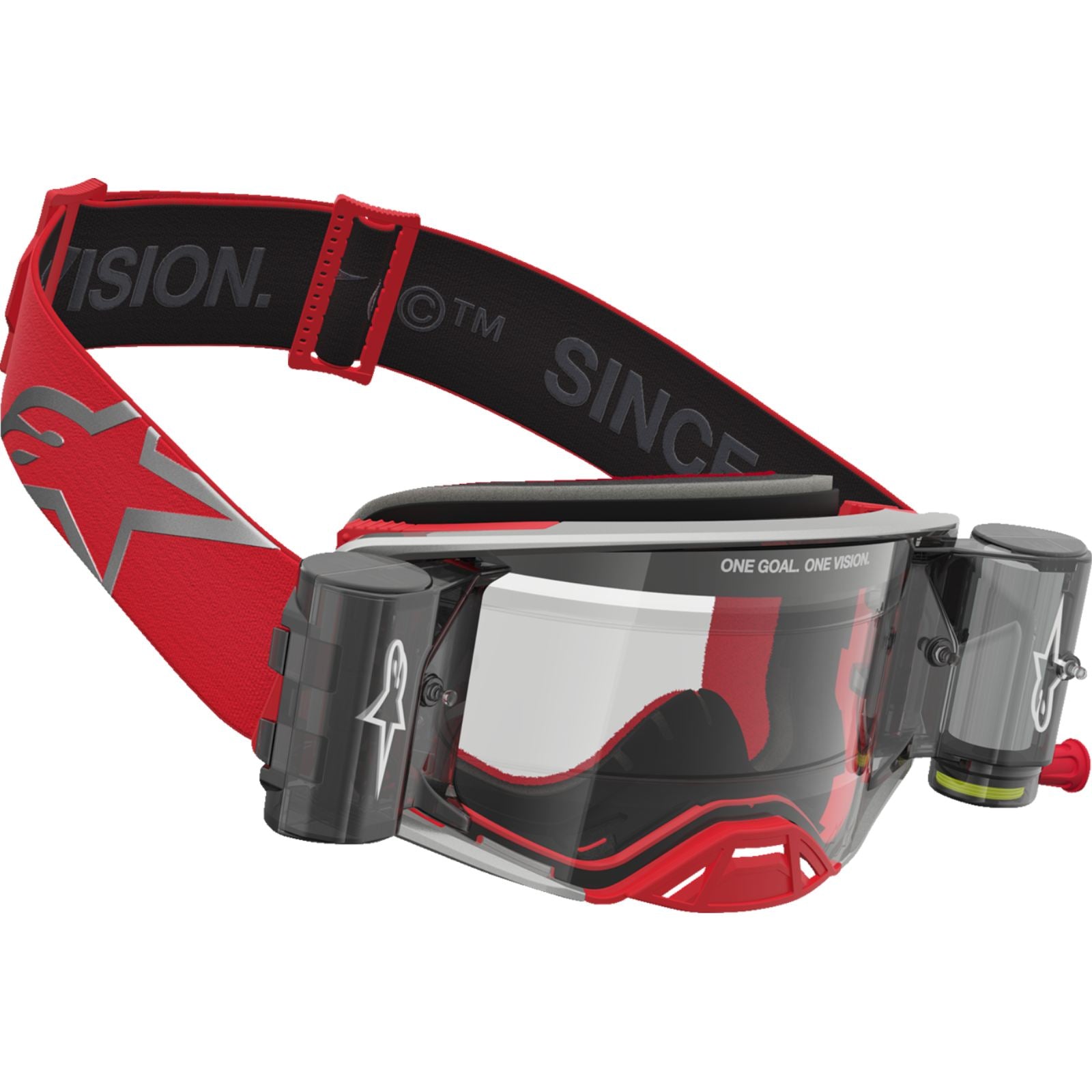 Alpinestars Supertech Goggles - Firma - Roll-Off - Red/Silver - Clear Lens [MPN: 5100227-3246]_2701211