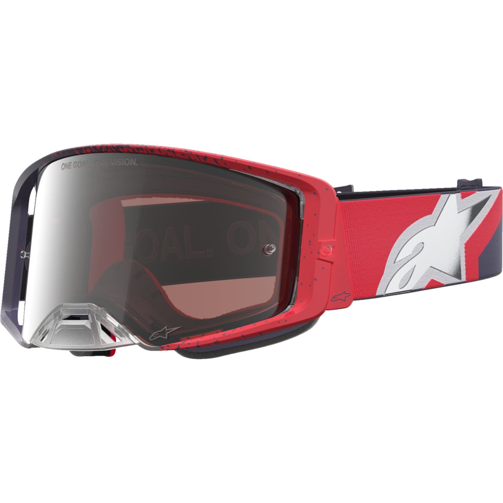 Alpinestars Supertech Goggles - Hiten - Black/Red - Silver Mirror Lens [MPN: 5100527-1434]_2702367