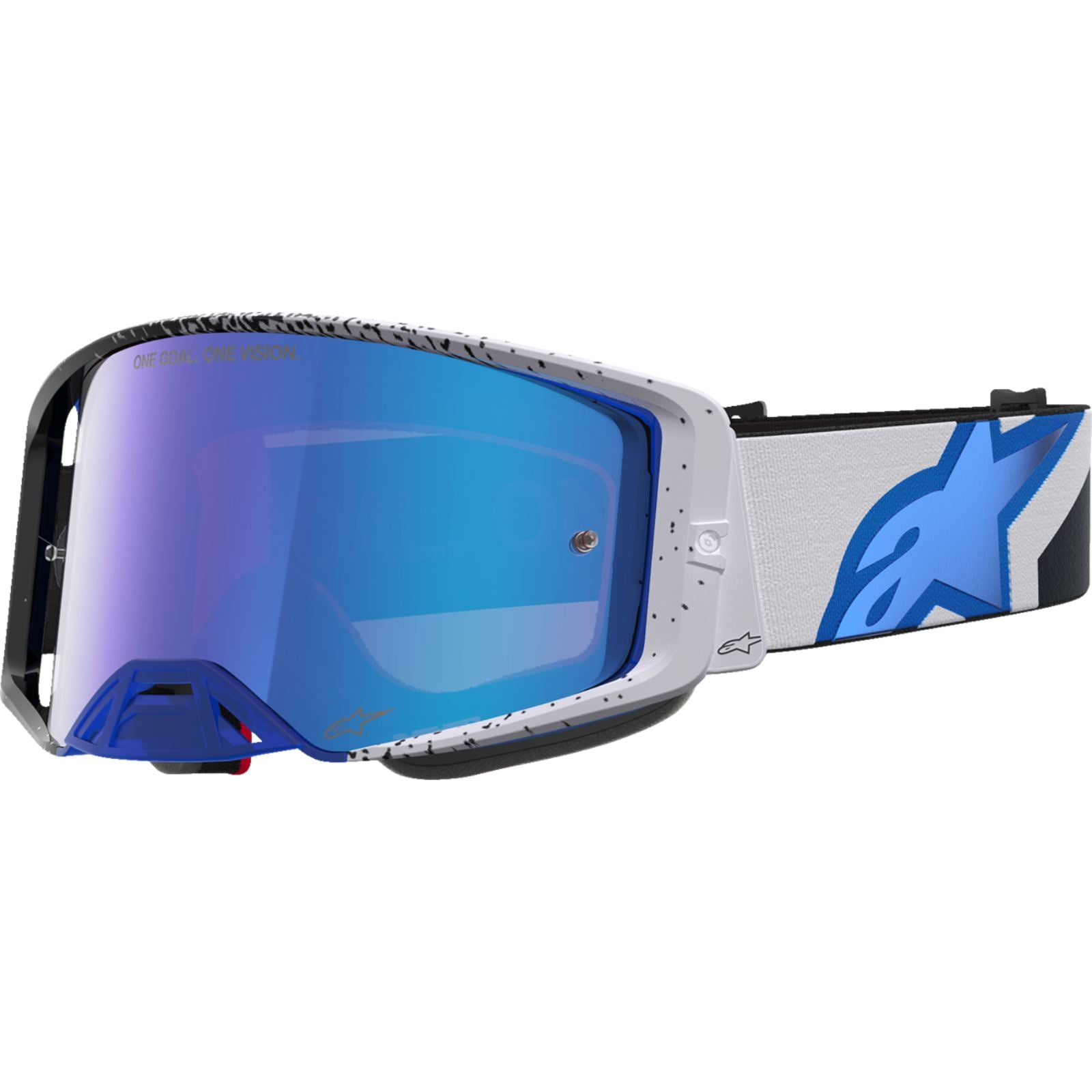 Alpinestars Supertech Goggles - Hiten - Black/Blue - Blue Mirror Lens [MPN: 5100527-7352]_2700906