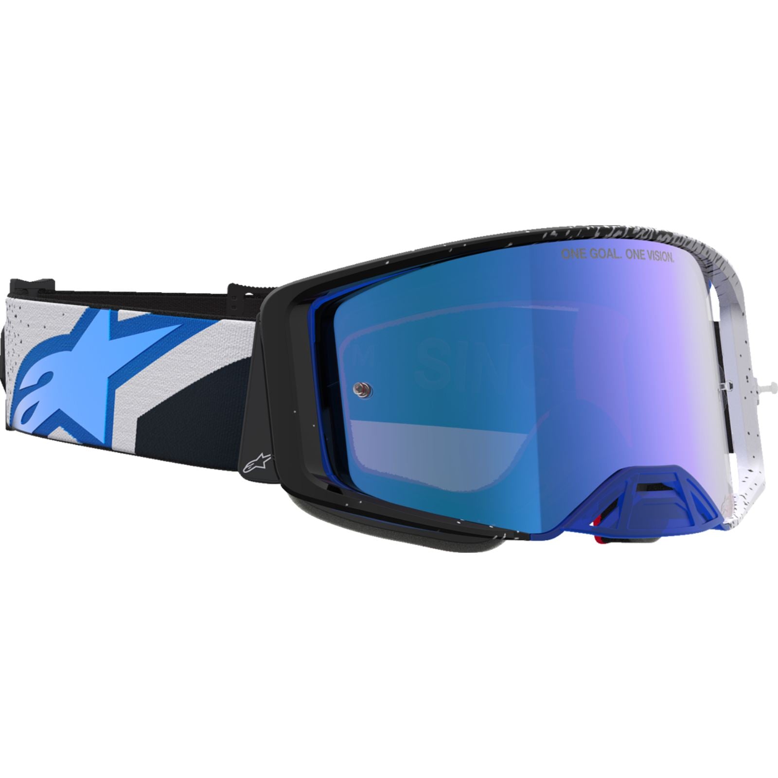 Alpinestars Supertech Goggles - Hiten - Black/Blue - Blue Mirror Lens [MPN: 5100527-7352]_2702231