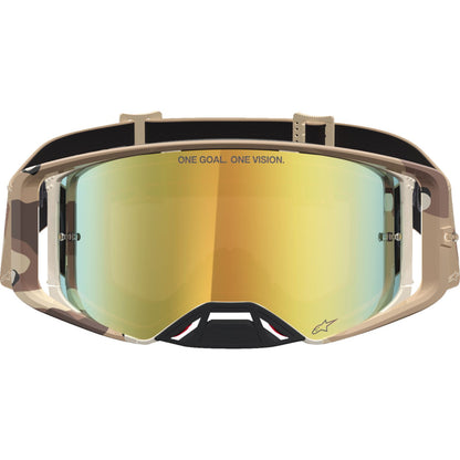 Alpinestars Supertech Goggles - Lone - Camo Desert - Gold Mirror Lens [MPN: 5100627-8068]_2701950