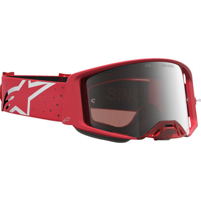Alpinestars Supertech Goggles - Vesta - Fluo Red/Chrome - Silver Mirror Lens [MPN: 5100727-3231]_2702146