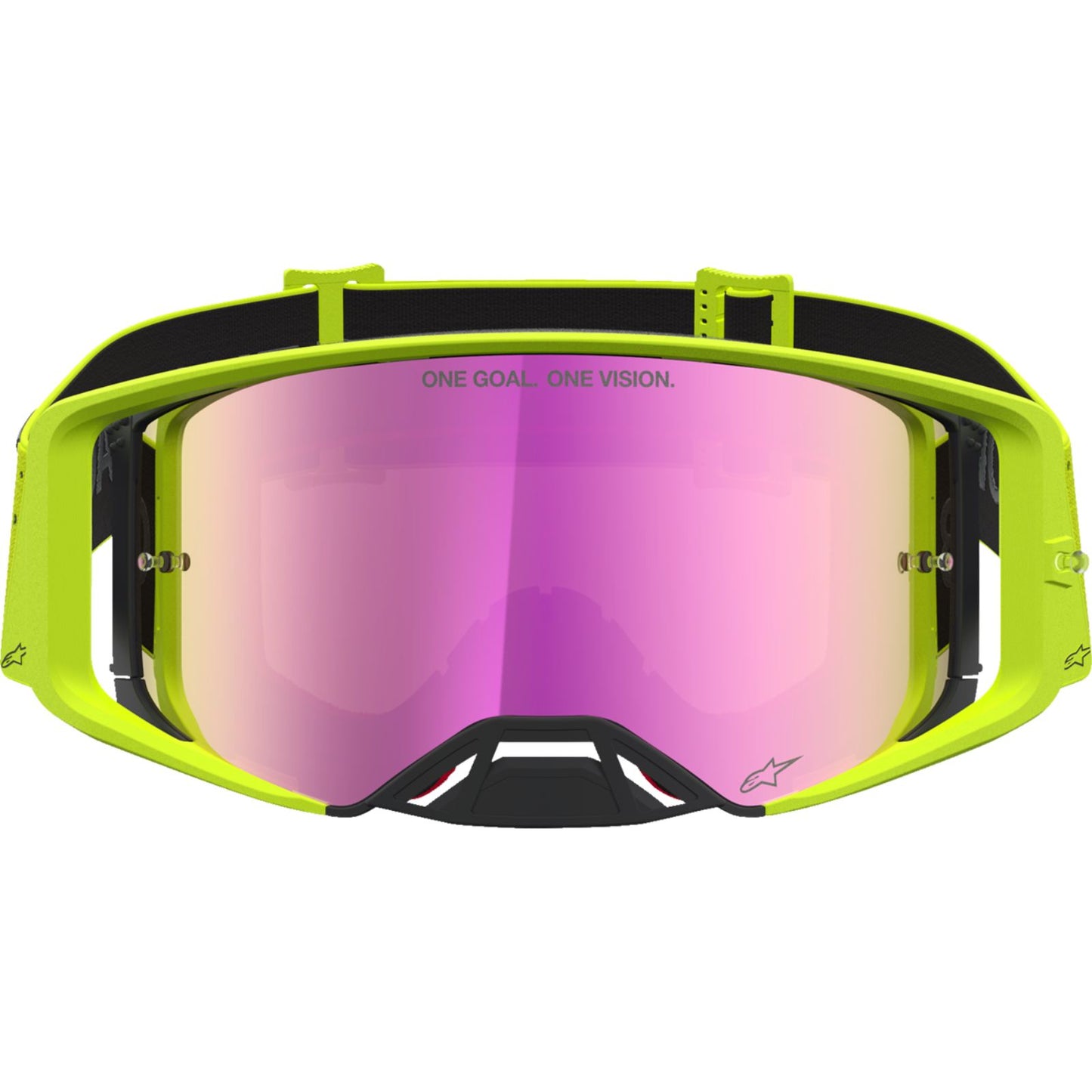 Alpinestars Supertech Goggles - Vesta - Fluo Yellow/Black - Pink Mirror Lens [MPN: 5100727-5002]_2700886