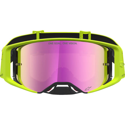 Alpinestars Supertech Goggles - Vesta - Fluo Yellow/Black - Pink Mirror Lens [MPN: 5100727-5002]_2700886