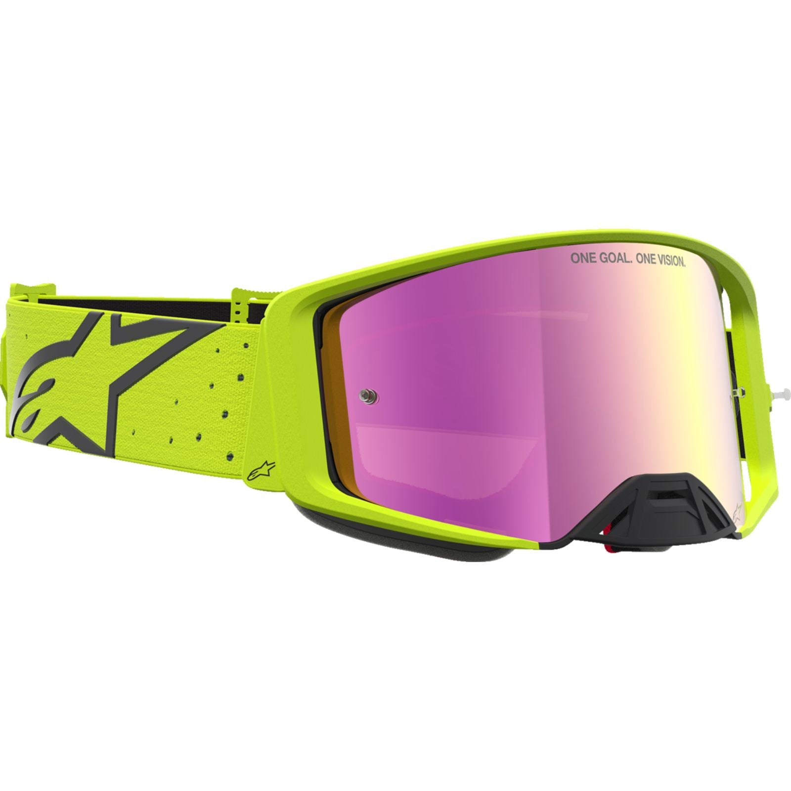 Alpinestars Supertech Goggles - Vesta - Fluo Yellow/Black - Pink Mirror Lens [MPN: 5100727-5002]_2701509
