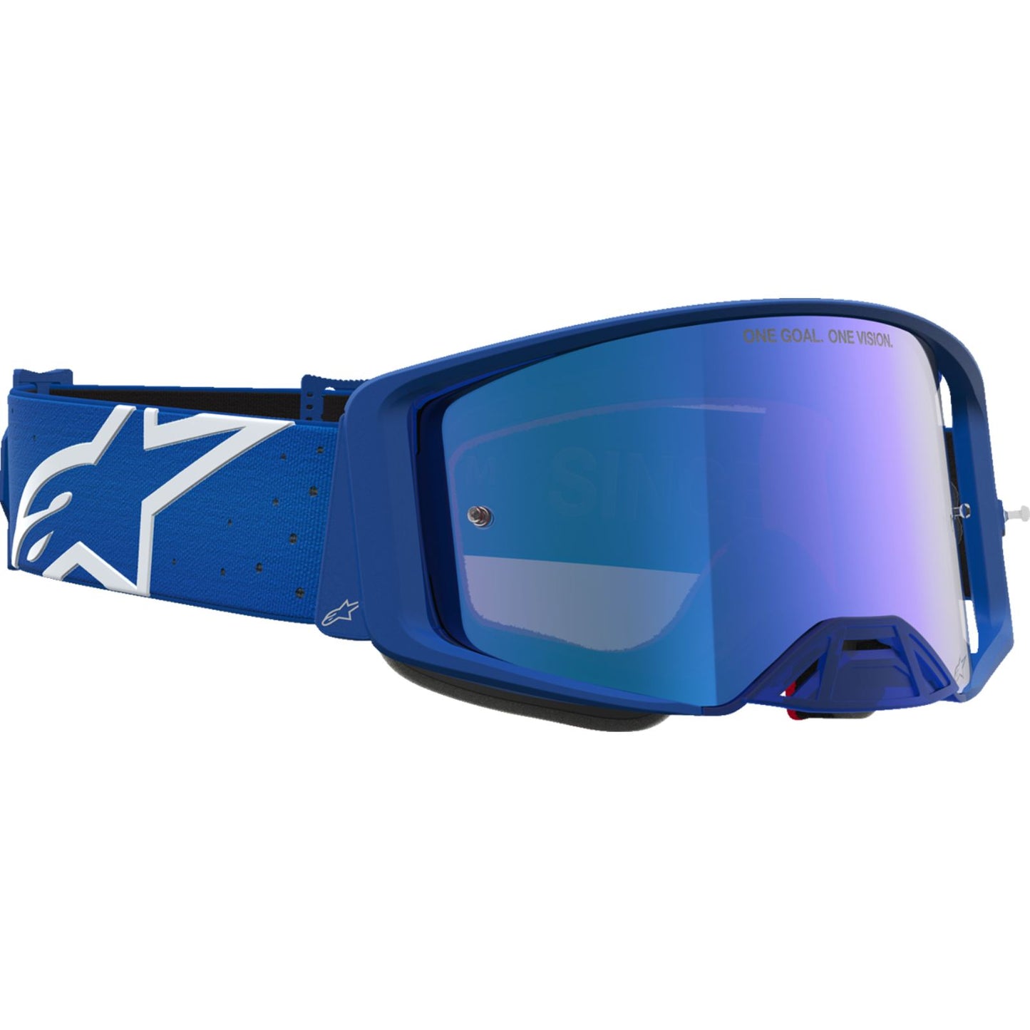 Alpinestars Supertech Goggles - Vesta - Blithe BL/White - Blue Mirror Lens [MPN: 5100727-7353]_2702085