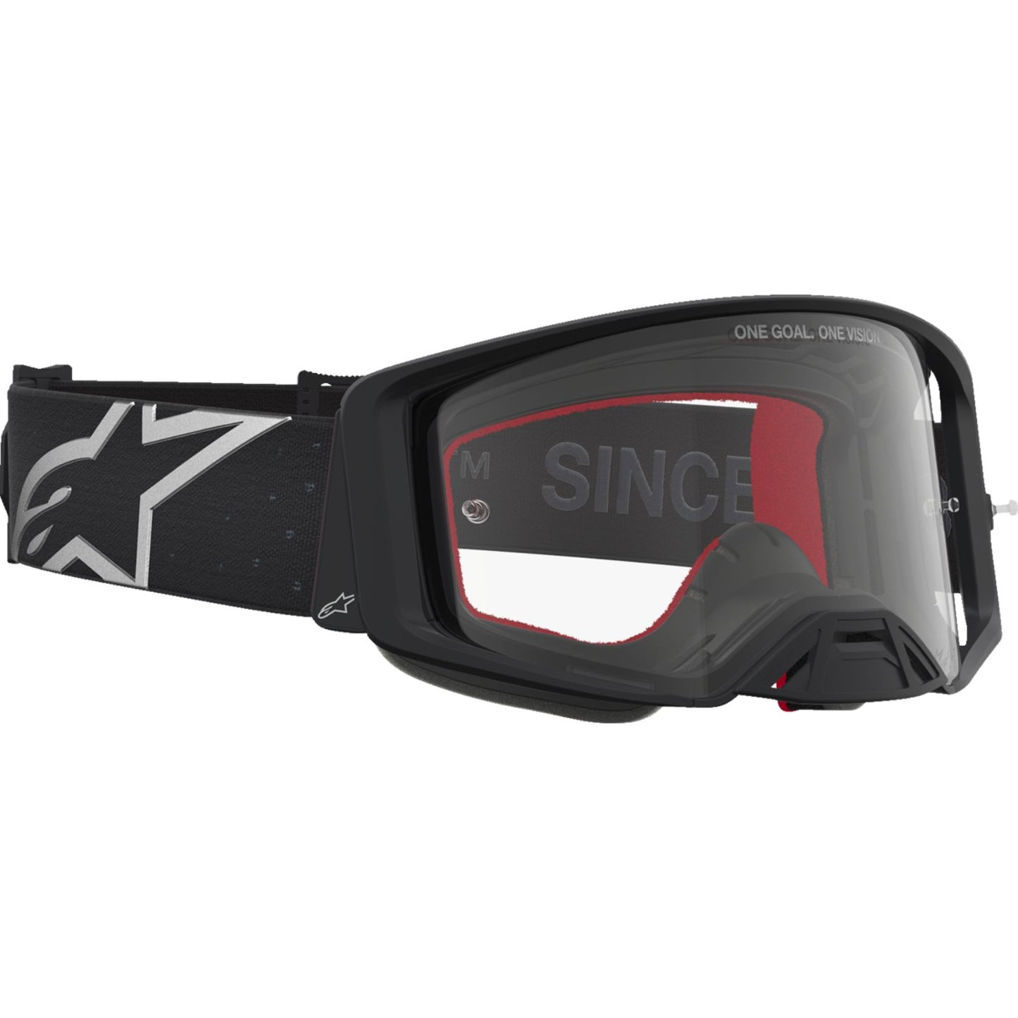Alpinestars Supertech Goggles - Vesta - Matte Black/Silver - Clear Lens [MPN: 5100827-1745]_2701882