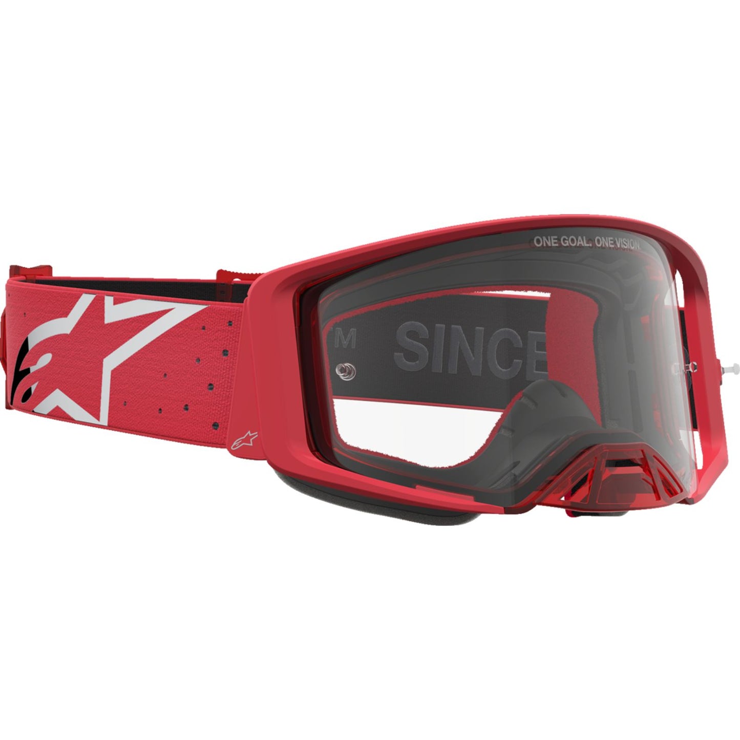 Alpinestars Supertech Goggles - Vesta - Chrome/Red - Clear Lens [MPN: 5100827-3238]_2701707