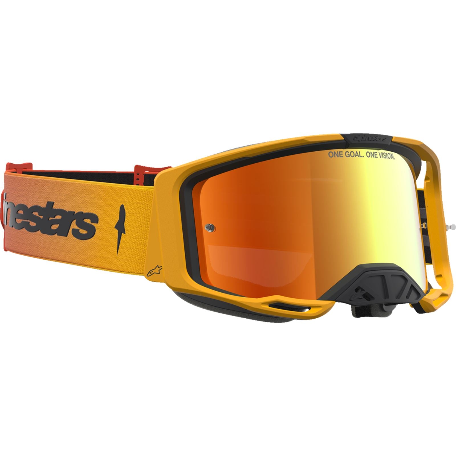 Alpinestars Vision 8 Goggles - Amber - Fire Red/Black - Red Mirror Lens [MPN: 5101427-3235]_2702001