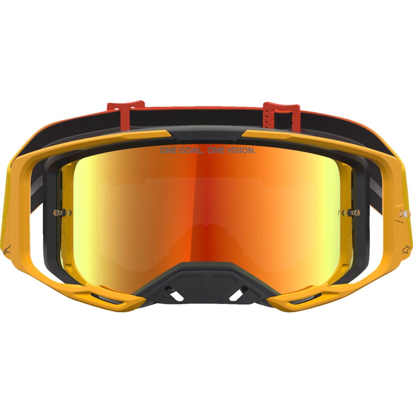 Alpinestars Vision 8 Goggles - Amber - Fire Red/Black - Red Mirror Lens [MPN: 5101427-3235]_2702096