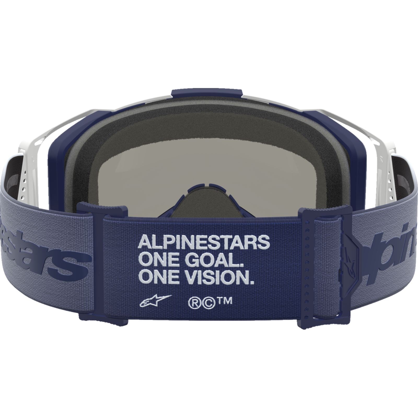 Alpinestars Vision 8 Goggles - Amber - Navy/White - Blue Mirror Lens [MPN: 5101427-7357]_2701429