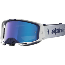 Alpinestars Vision 8 Goggles - Amber - Navy/White - Blue Mirror Lens [MPN: 5101427-7357]_2701617