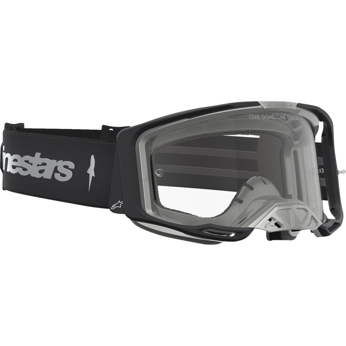 Alpinestars Vision 8 Goggles - Amber - Black/Silver - Clear Lens [MPN: 5101527-1742]_2701454