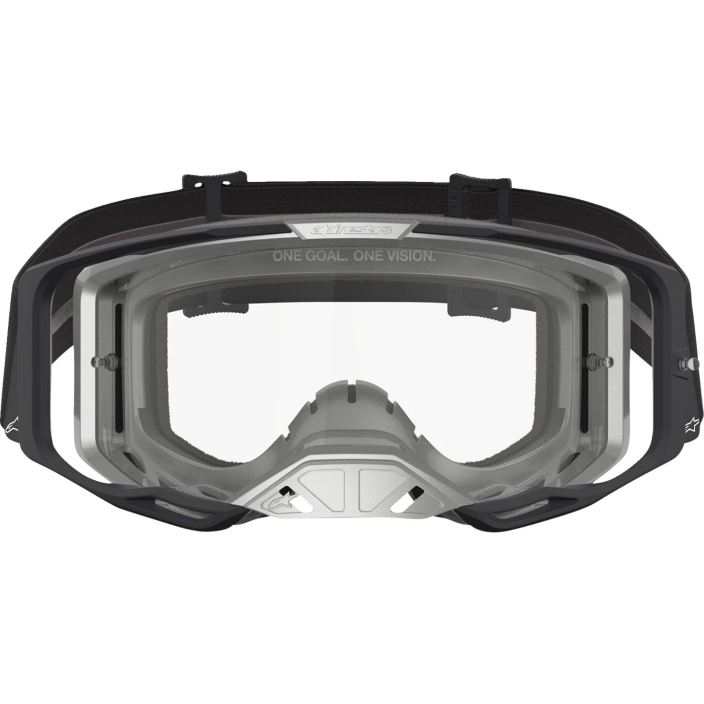 Alpinestars Vision 8 Goggles - Amber - Black/Silver - Clear Lens [MPN: 5101527-1742]_2701614