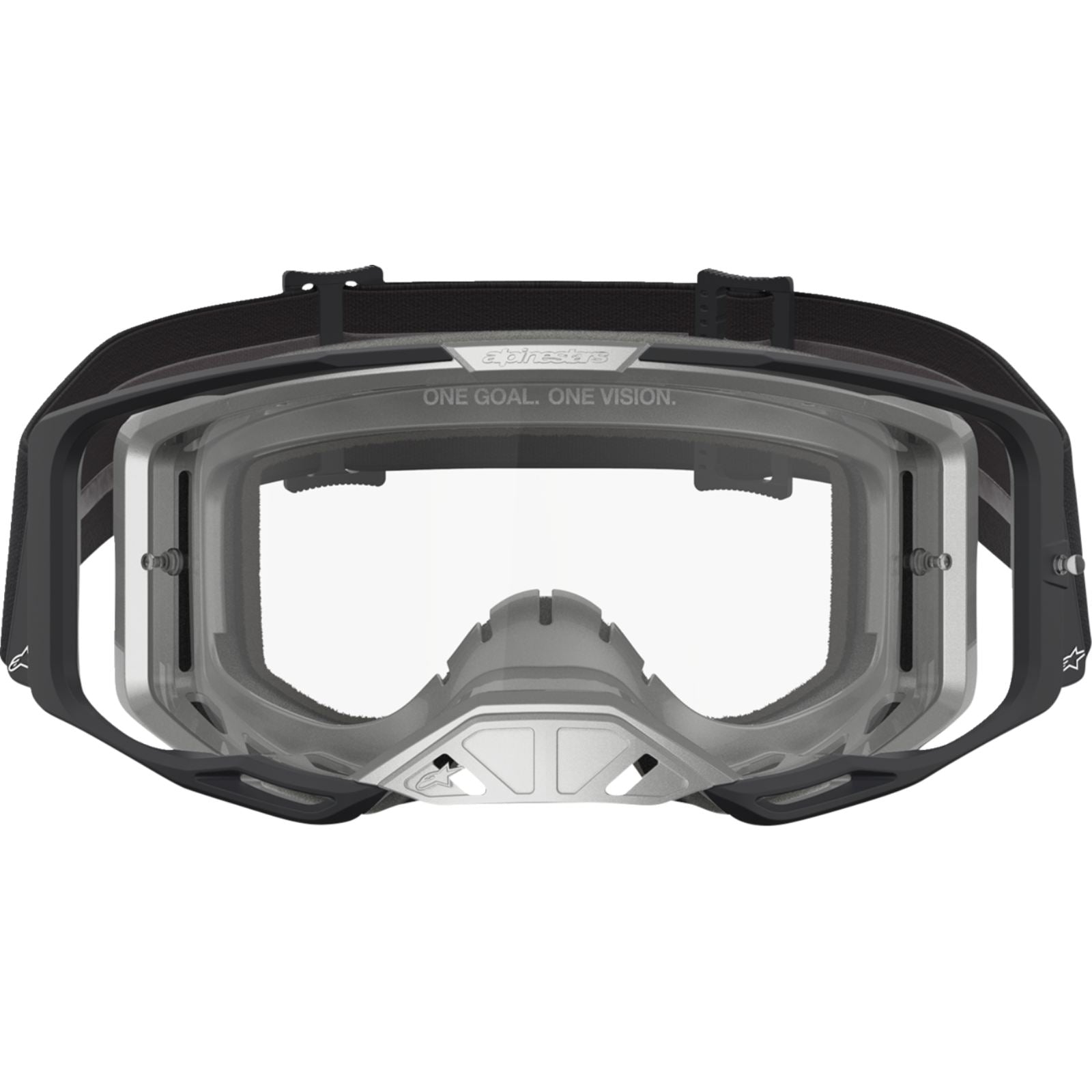Alpinestars Vision 8 Goggles - Amber - Black/Silver - Clear Lens [MPN: 5101527-1742]_2701614