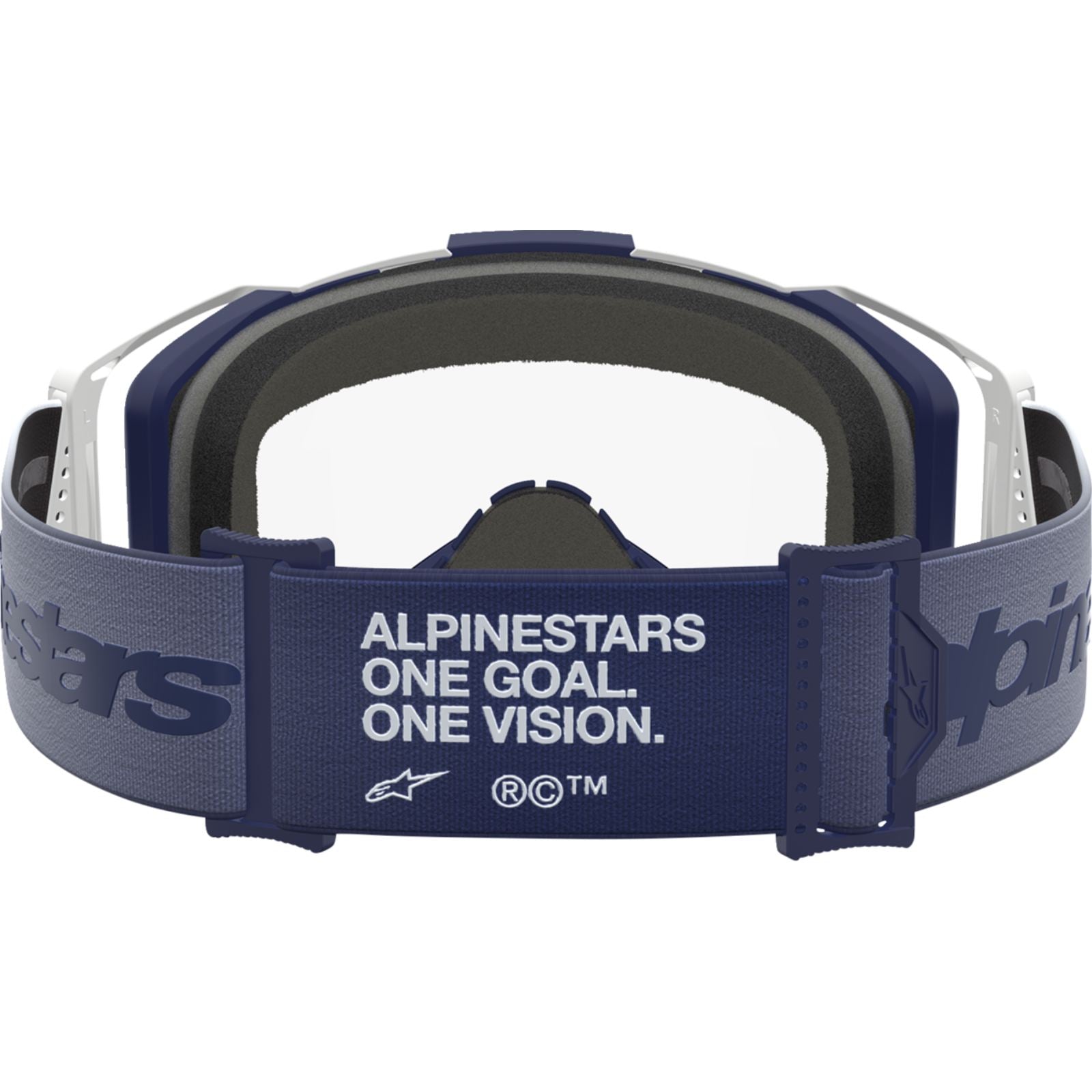 Alpinestars Vision 8 Goggles - Amber - White/Navy - Clear Lens [MPN: 5101527-2109]_2701452