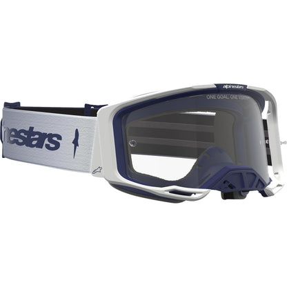 Alpinestars Vision 8 Goggles - Amber - White/Navy - Clear Lens [MPN: 5101527-2109]_2701948