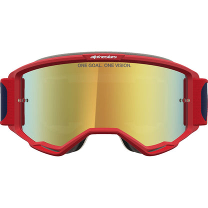 Alpinestars Vision 5 Goggles - Drag - Fire Red/Blue - Gold Mirror Lens [MPN: 5101727-3239]_2701264