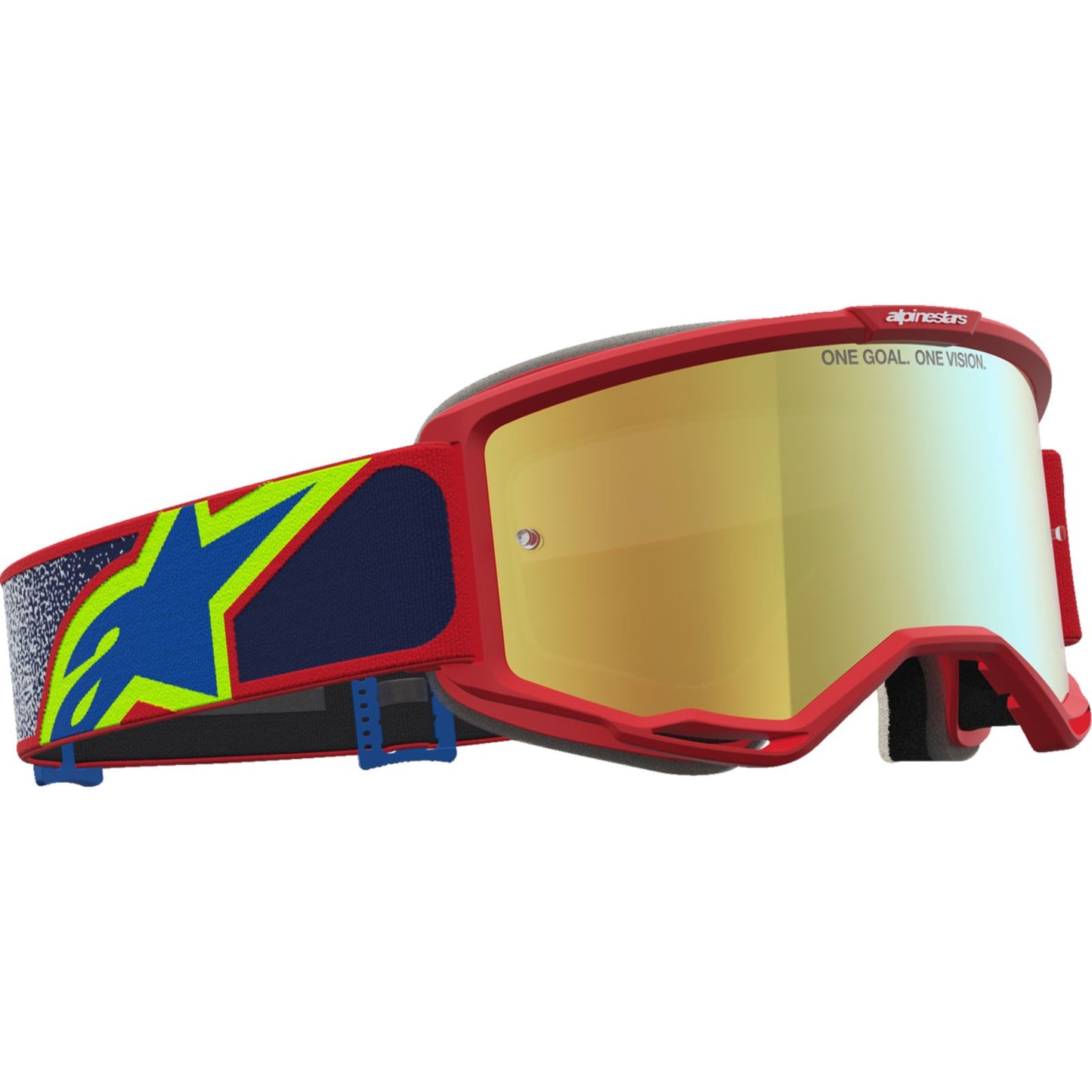 Alpinestars Vision 5 Goggles - Drag - Fire Red/Blue - Gold Mirror Lens [MPN: 5101727-3239]_2701405