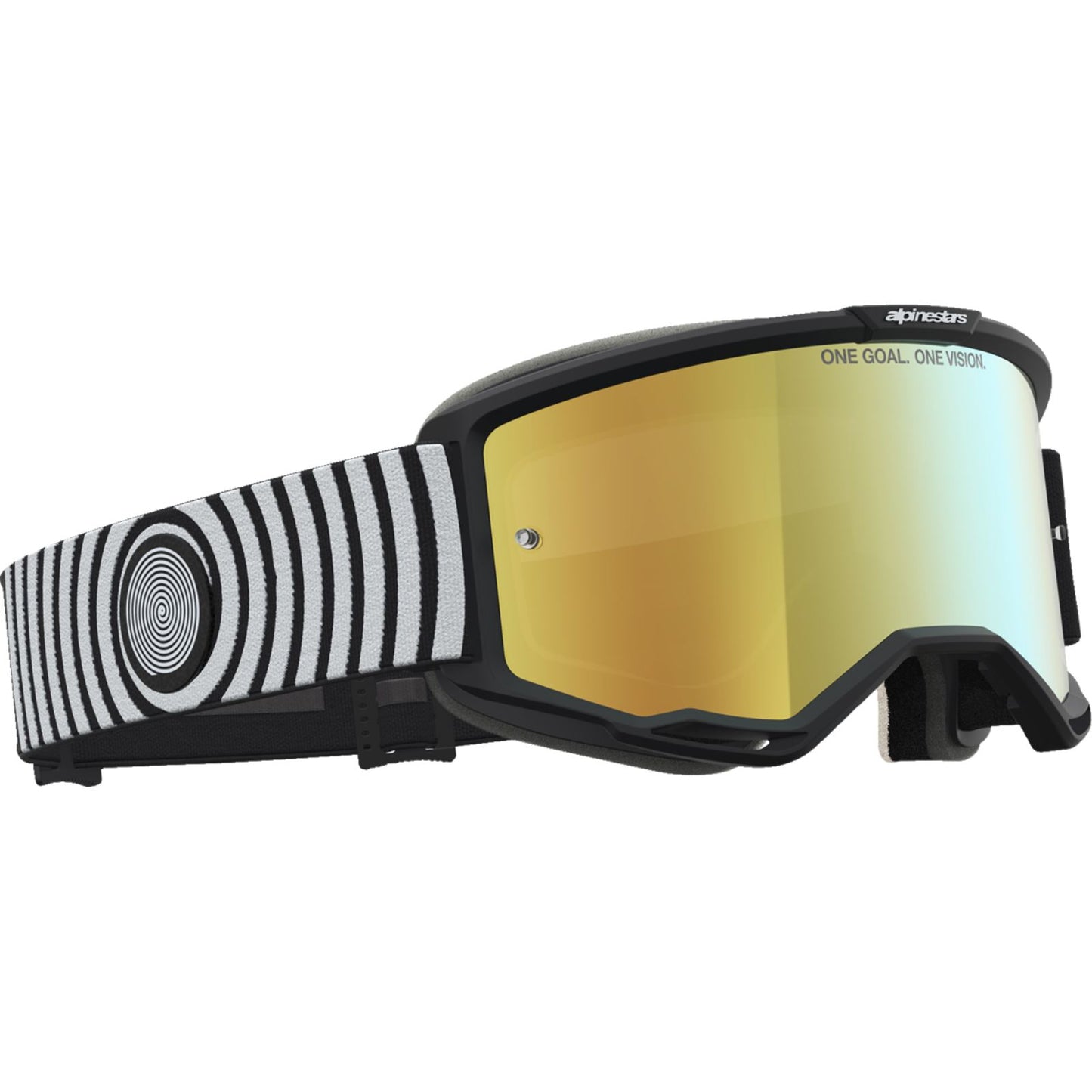 Alpinestars Vision 5 Goggles - Hone - Black/White - Gold Mirror Lens [MPN: 5101827-1762]_2701552