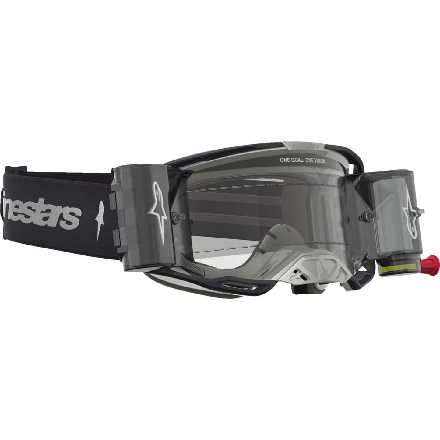 Alpinestars Vision 8 Goggles - Amber - Roll-Off - Black/Silver - Clear Lens [MPN: 5103327-1742]_2701554