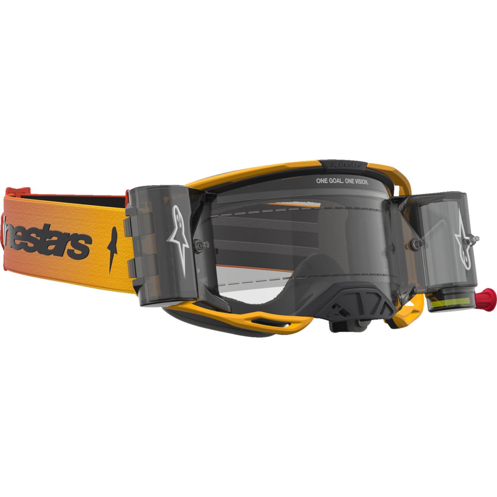Alpinestars Vision 8 Goggles - Amber - Roll-Off - Yellow/Red/Black - Clear Lens [MPN: 5103327-5009]_2702183