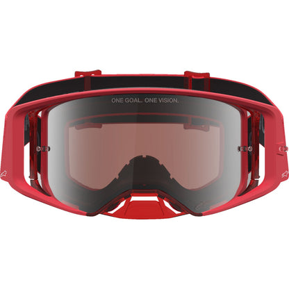 Alpinestars Youth Vision Goggles - Vesta - Red Fluo/Chrome - Silver Mirror Lens [MPN: 5140127-3231]_2700934
