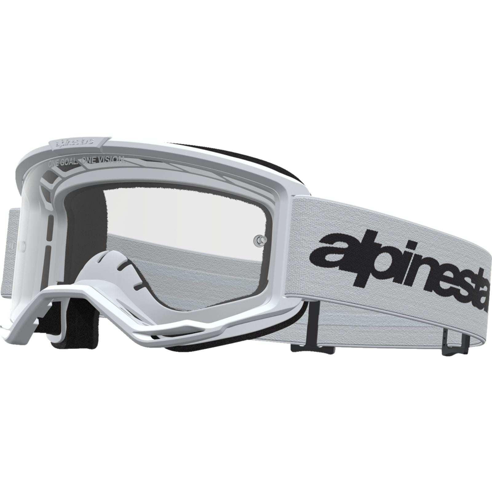 Alpinestars Vision 3 Goggles - Wordmark - White/Black - Clear Lens [MPN: 5103325-2097]_2702086