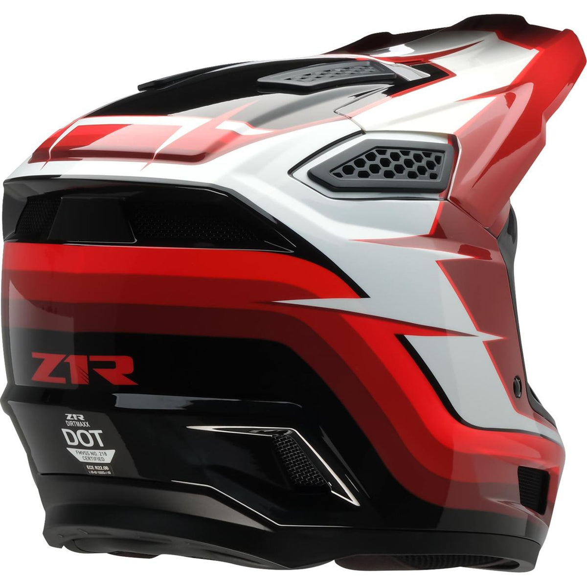 Z1R Dirt Maxx Helmet - Vortex - Red/White_2718189