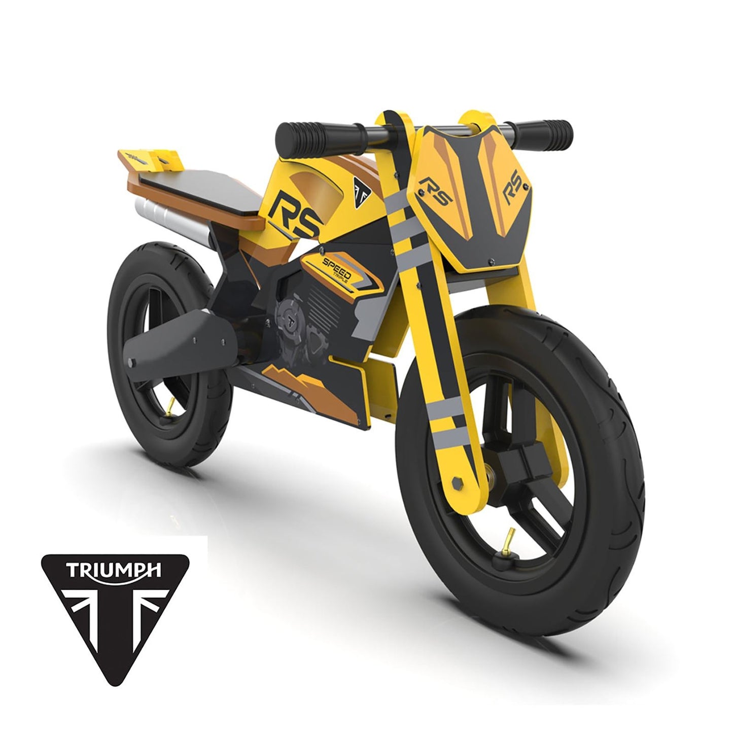 Kiddimoto Triumph Speed Triple 1200RS Balance Bike - Yellow/Black [MPN: KDBTR]_2715944