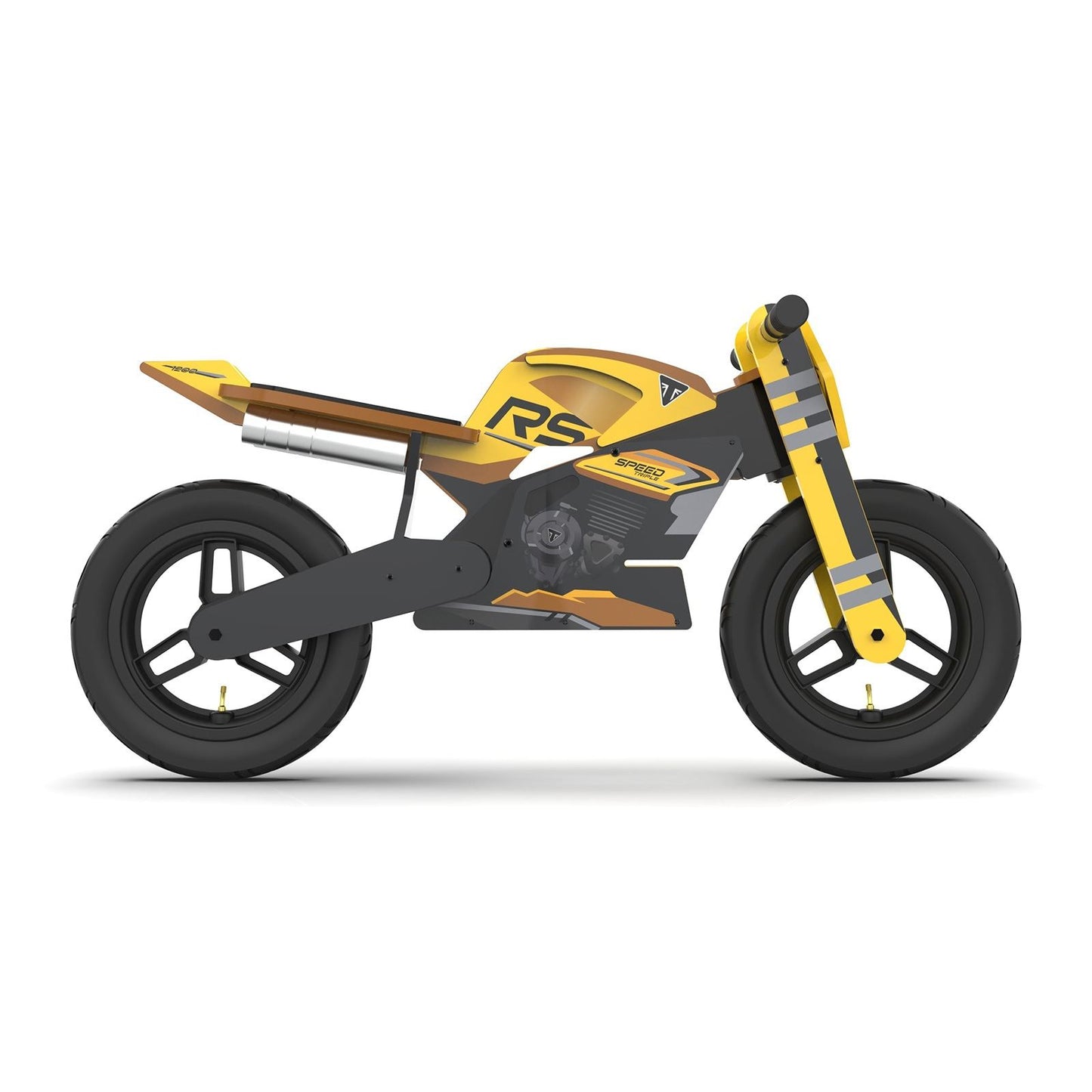 Kiddimoto Triumph Speed Triple 1200RS Balance Bike - Yellow/Black [MPN: KDBTR]_2715945