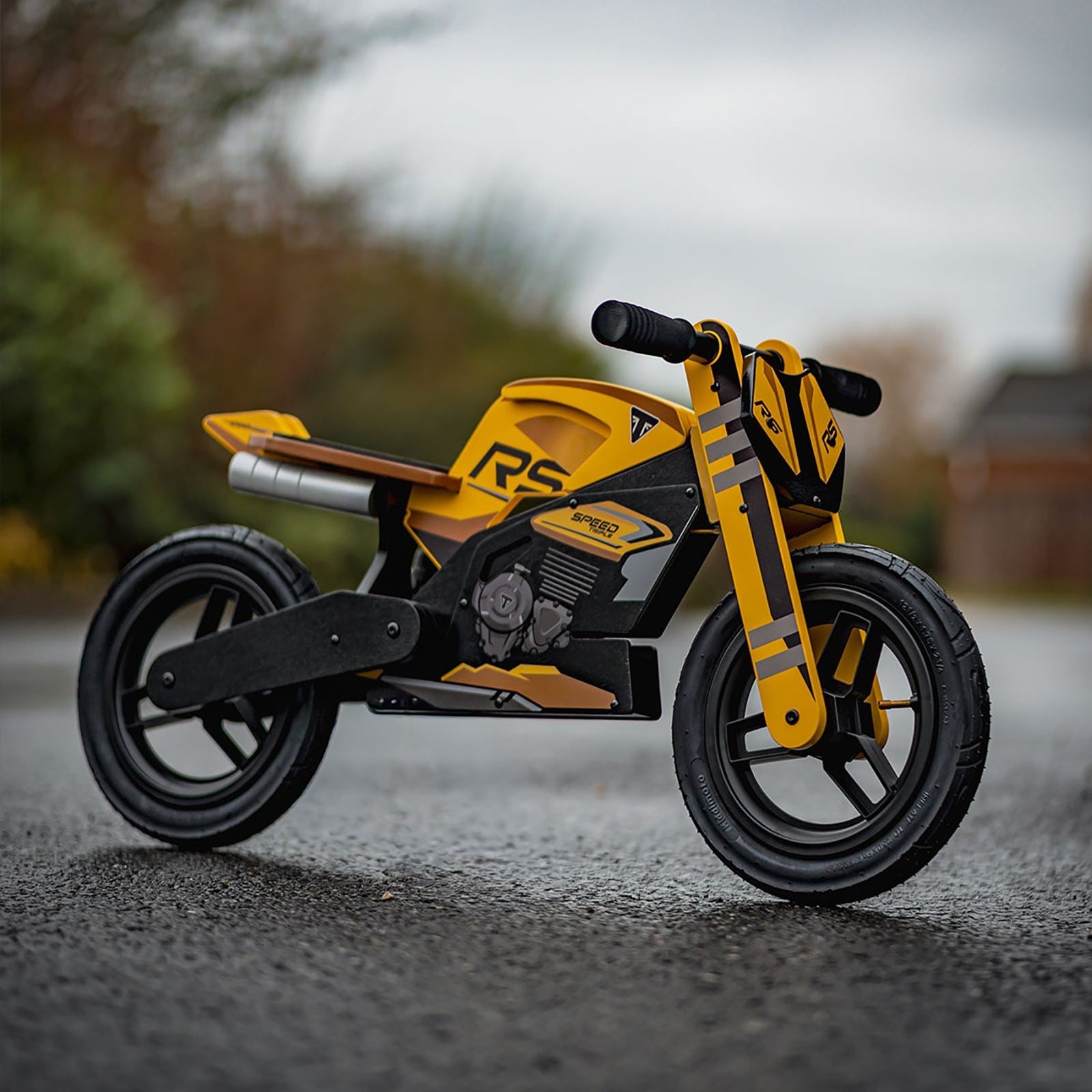 Kiddimoto Triumph Speed Triple 1200RS Balance Bike - Yellow/Black [MPN: KDBTR]_2715950