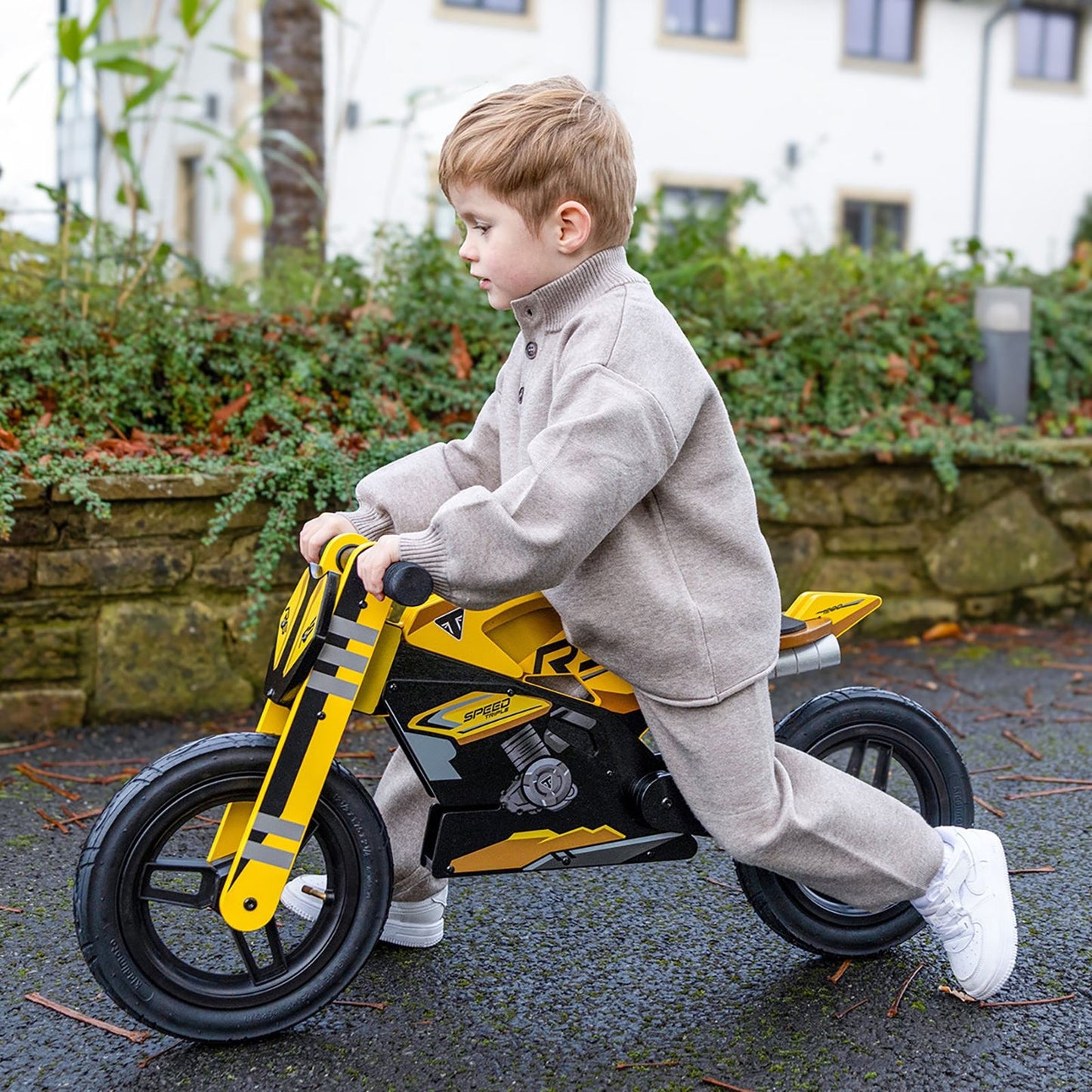 Kiddimoto Triumph Speed Triple 1200RS Balance Bike - Yellow/Black [MPN: KDBTR]_2715951