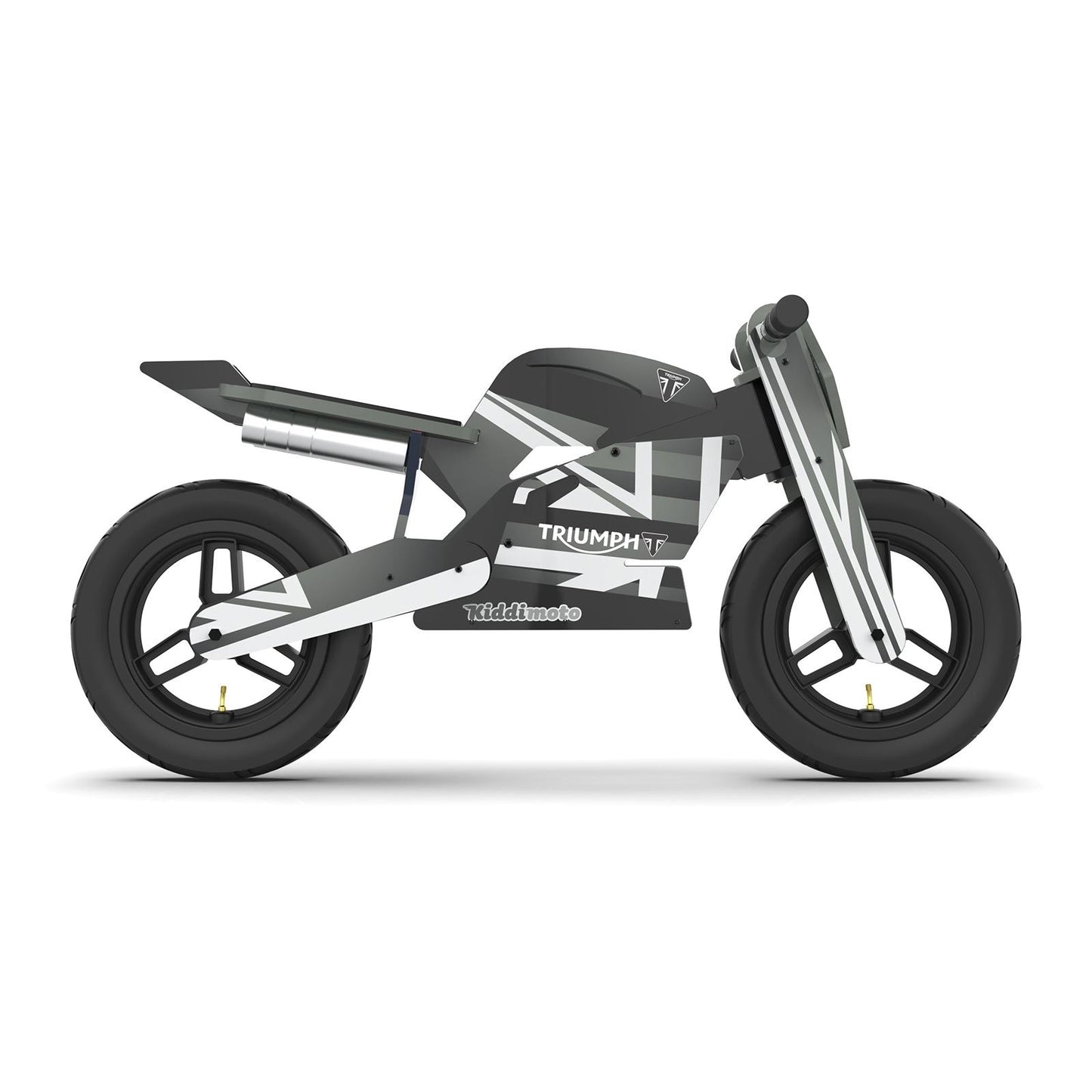 Kiddimoto Triumph Speed Triple 1200RS Balance Bike - Black/White/Gray [MPN: KDBTRS]_2715908