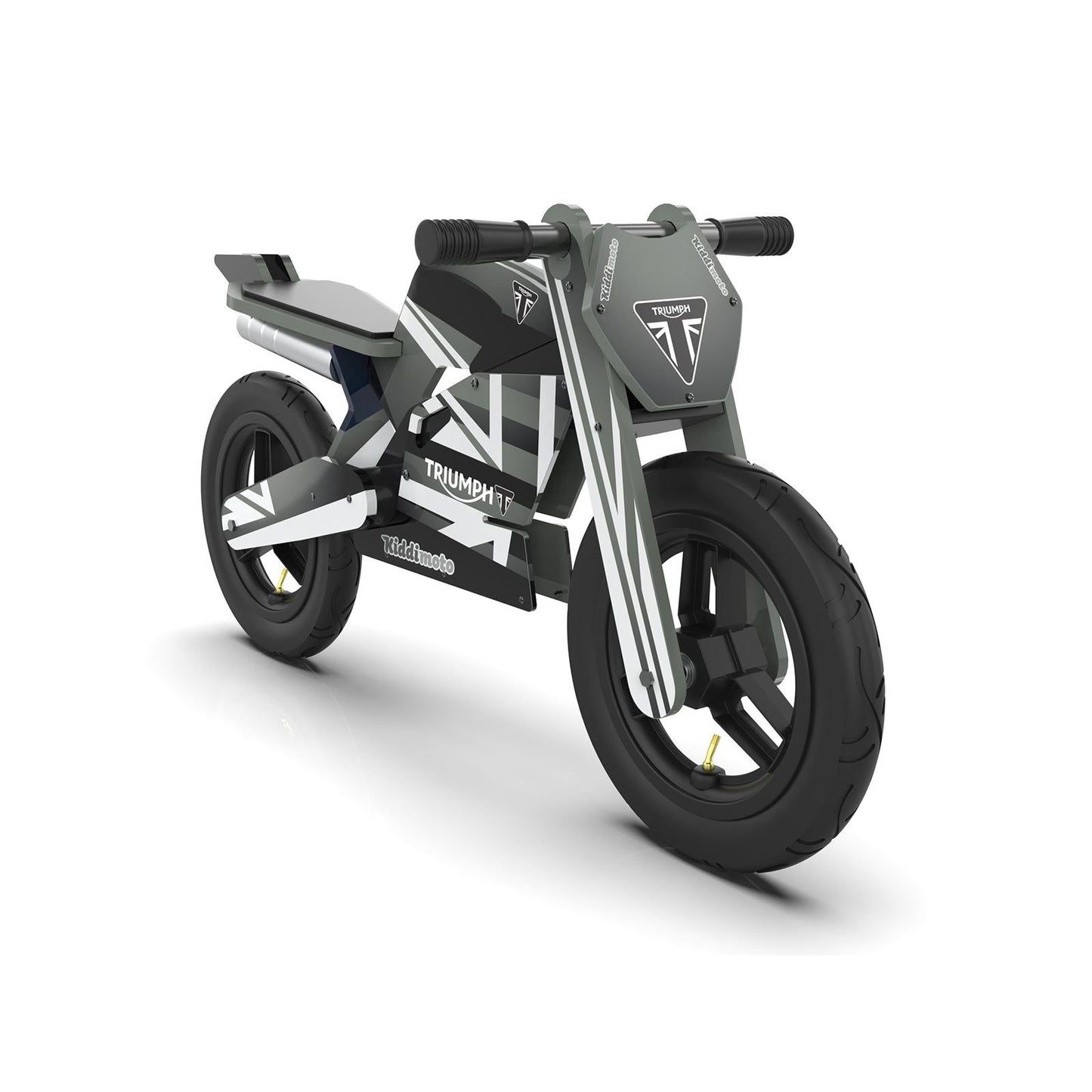 Kiddimoto Triumph Speed Triple 1200RS Balance Bike - Black/White/Gray [MPN: KDBTRS]_2715911