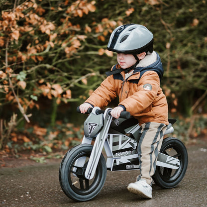 Kiddimoto Triumph Speed Triple 1200RS Balance Bike - Black/White/Gray [MPN: KDBTRS]_2715914