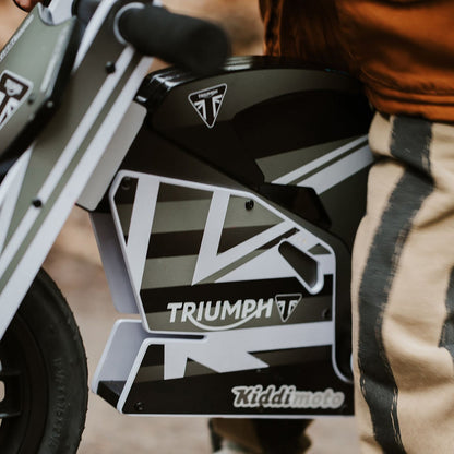 Kiddimoto Triumph Speed Triple 1200RS Balance Bike - Black/White/Gray [MPN: KDBTRS]_2715918