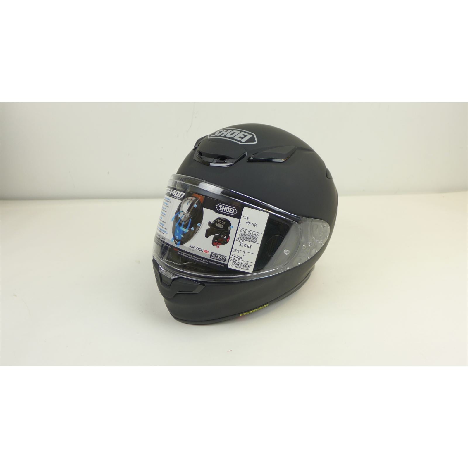 Shoei RF-1400 Helmet - Matte Black - L OPEN BOX [MPN: 0101-0135-06]_2714878