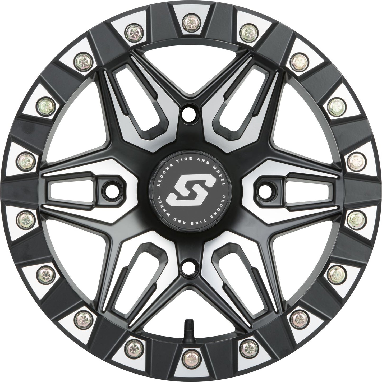 Sedona Split 6 Bead Lock Wheel 14x7 - 4/156 6+1 (+30MM) - Black/Machined A72M-47056-61S_215240
