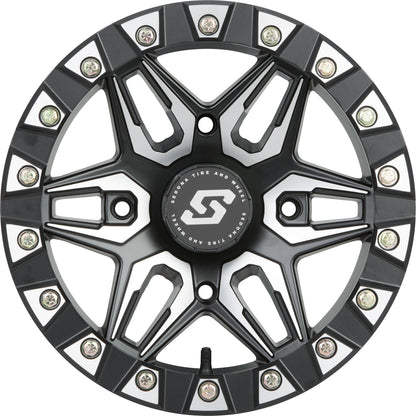 Sedona Split 6 Bead Lock Wheel 14x7 - 4/156 6+1 (+30MM) - Black/Machined A72M-47056-61S_215240