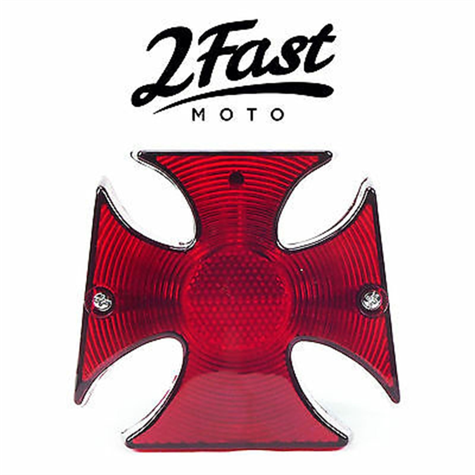 2FastMoto Maltese Cross 4" Taillight For Motorcycles Scooters ATV's 62-30350_625253