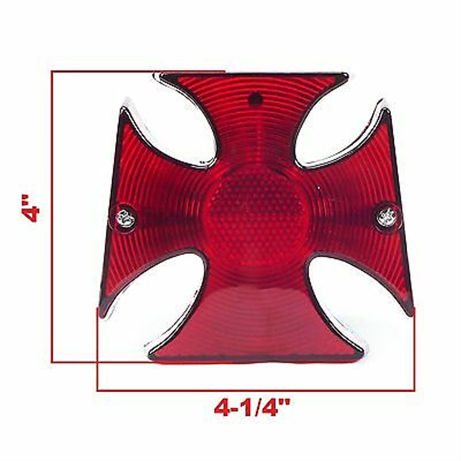 2FastMoto Maltese Cross 4" Taillight For Motorcycles Scooters ATV's 62-30350_625217