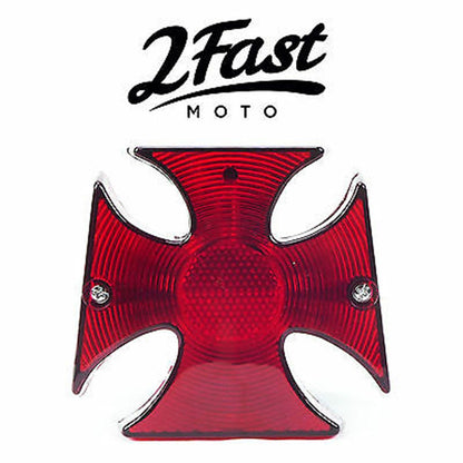 2FastMoto Maltese Cross 4" Taillight For Motorcycles Scooters ATV's 62-30350_651659